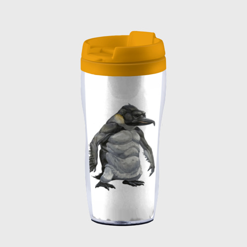Термокружка-непроливайка Пингвинопитек, цвет желтый