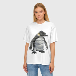 Женская футболка oversize 3D Пингвинопитек - фото 2
