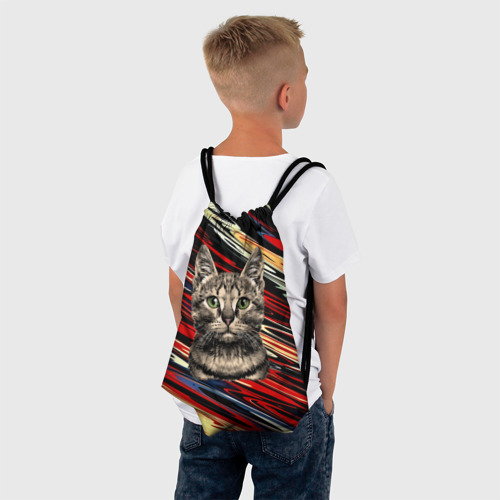 Рюкзак-мешок 3D Кот в разводах - фото 4
