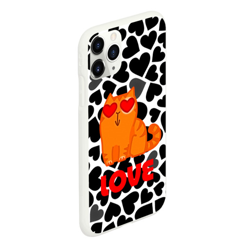 Чехол для iPhone 11 Pro Max матовый Влюбленный котик Фото 01 Чехол для iPhone 11 Pro Max матовый Влюбленный котик Фото 01