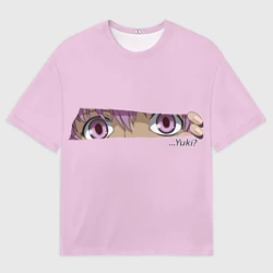 Мужская футболка oversize 3D Дневник будущего - глаза аниме