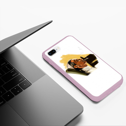 Чехол для iPhone 7Plus/8 Plus матовый The Young Pope, цвет розовый - фото 5