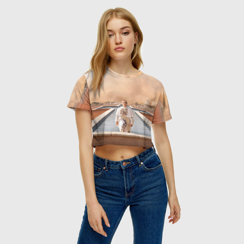 Женская футболка Crop-top 3D Италия, цвет 3D печать - фото 3