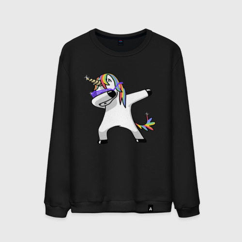 Мужской свитшот хлопок Unicorn dab , цвет черный