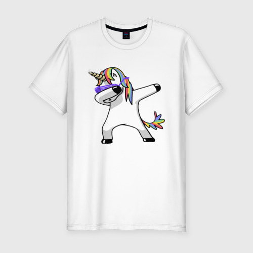 Мужская футболка хлопок Slim Unicorn dab 