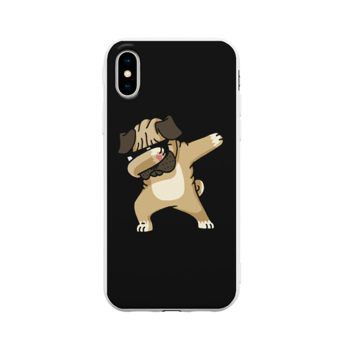 Чехол для Apple iPhone X силиконовый матовый Dog dab Фото 01 Чехол для Apple iPhone X силиконовый матовый Dog dab Фото 01