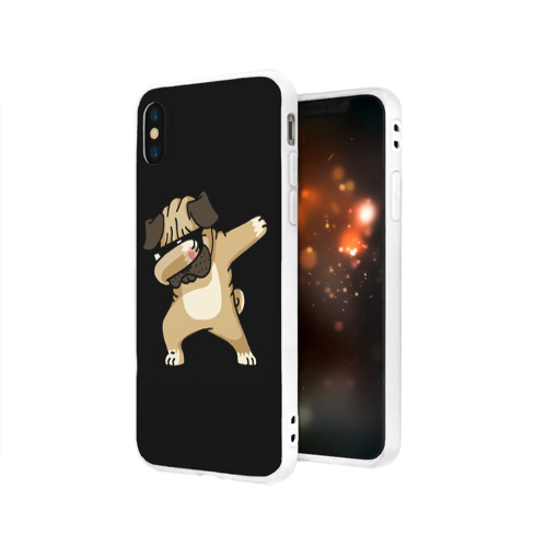 Чехол для Apple iPhone X силиконовый матовый Dog dab Фото 01 Чехол для Apple iPhone X силиконовый матовый Dog dab Фото 01