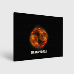 Холст прямоугольный Basketball fire