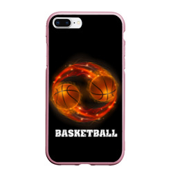 Чехол для iPhone 7Plus/8 Plus матовый Basketball fire