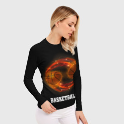 Женский рашгард 3D Basketball fire - фото 2