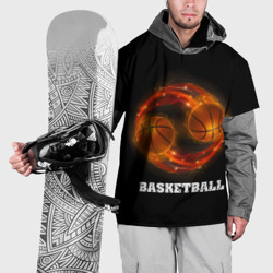 Накидка на куртку 3D Basketball fire