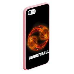 Чехол для iPhone 5/5S матовый Basketball fire - фото 2