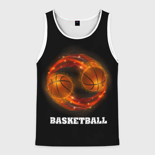 Мужская майка 3D Basketball fire, цвет 3D печать