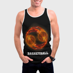 Мужская майка 3D Basketball fire - фото 2