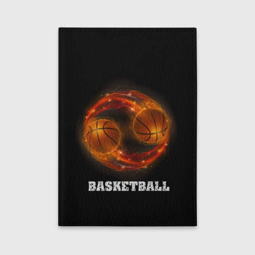 Обложка для автодокументов Basketball fire, цвет оранжевый