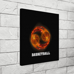 Холст квадратный Basketball fire - фото 2