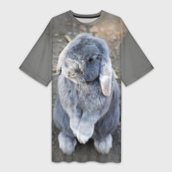 Платье-футболка 3D Кролик