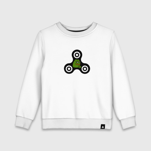 Детский свитшот хлопок Frog spinner, цвет белый