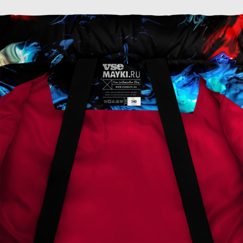 Зимняя куртка для мальчиков 3D с принтом Жидкие краски, фото #5
