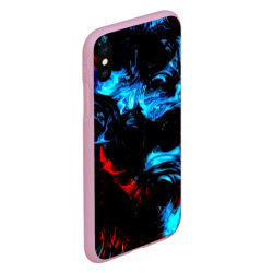 Чехол для iPhone XS Max матовый Жидкие краски - фото 2