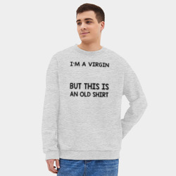 Мужской свитшот oversize без начеса хлопок Im a Virgin - фото 2