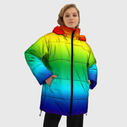 Женская зимняя куртка Oversize Радуга Градиент - фото 2