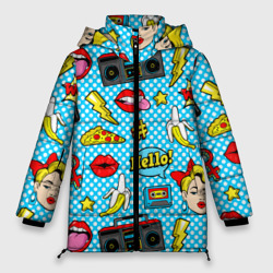 Женская зимняя куртка Oversize Девочка из комикса