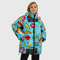 Женская зимняя куртка Oversize Девочка из комикса - фото 2