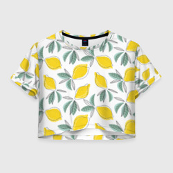 Женская футболка Crop-top 3D Лимончики