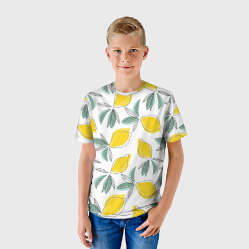 Детская футболка 3D Лимончики, цвет 3D печать - фото 3