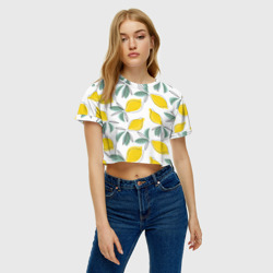 Женская футболка Crop-top 3D Лимончики - фото 2