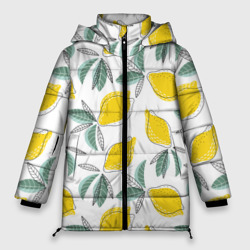 Женская зимняя куртка Oversize Лимончики