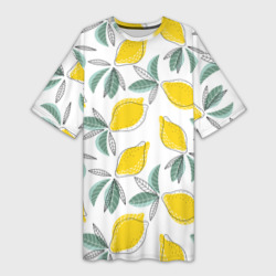 Платье-футболка 3D Лимончики