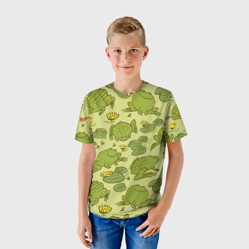 Детская футболка 3D Лягухи, цвет 3D печать - фото 3