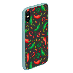 Чехол для iPhone XS Max матовый Перчики - фото 2