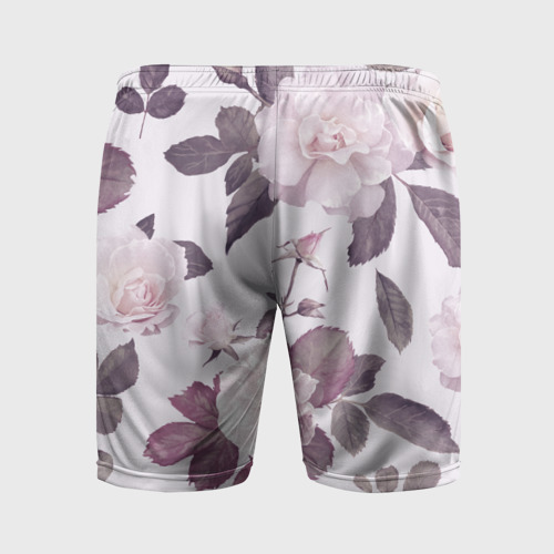 Мужские шорты спортивные Розы, цвет 3D печать - фото 2