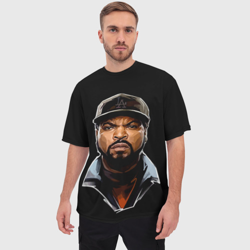 Мужская футболка oversize 3D Ice Cube 1, цвет 3D печать - фото 3