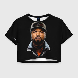 Женская футболка Crop-top 3D Ice Cube 1