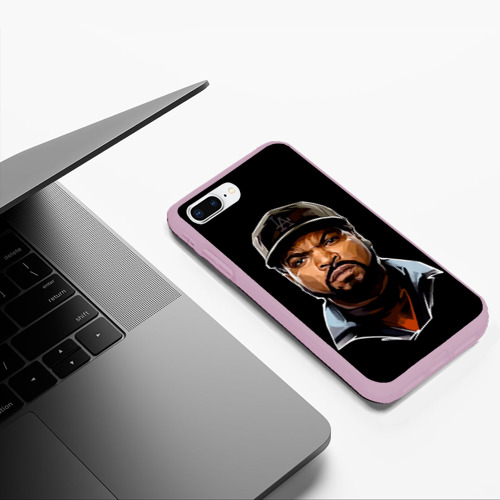 Чехол для iPhone 7Plus/8 Plus матовый Ice Cube 1, цвет розовый - фото 5