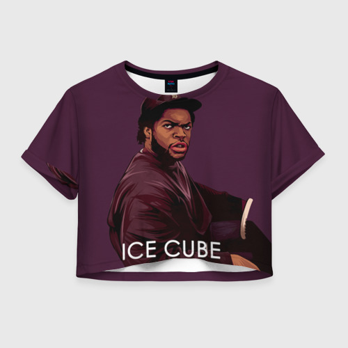 Женская футболка Crop-top 3D Ice Cube 5