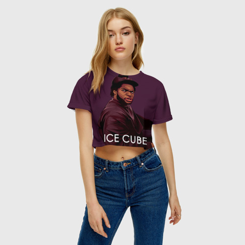 Женская футболка Crop-top 3D Ice Cube 5 - фото 3