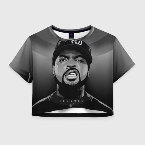 Женская футболка Crop-top 3D Ice Cube 2, цвет 3D печать