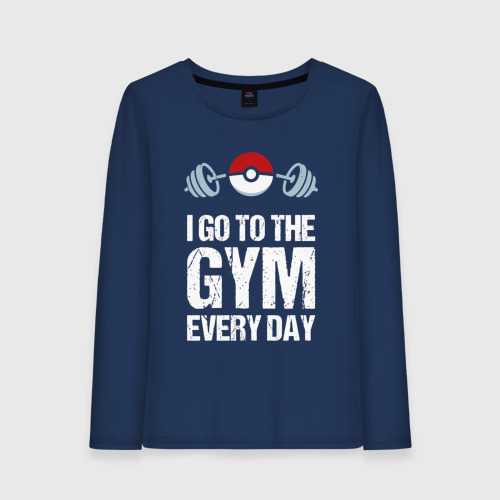 Женский лонгслив хлопок Gym Everyday, цвет темно-синий