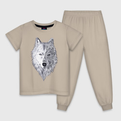 Детская пижама хлопок Рисованный волк