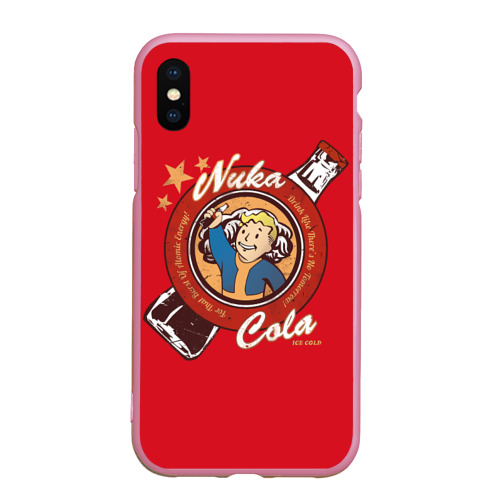 Чехол для iPhone XS Max матовый Fallout, цвет розовый