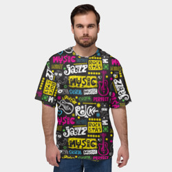 Мужская футболка oversize 3D Музыка - фото 2
