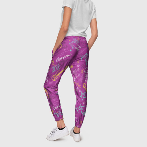 Женские брюки 3D Музыка, цвет 3D печать - фото 4