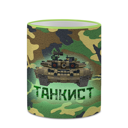 Кружка с полной запечаткой Танкист Т-90, цвет Кант светло-зеленый - фото 4