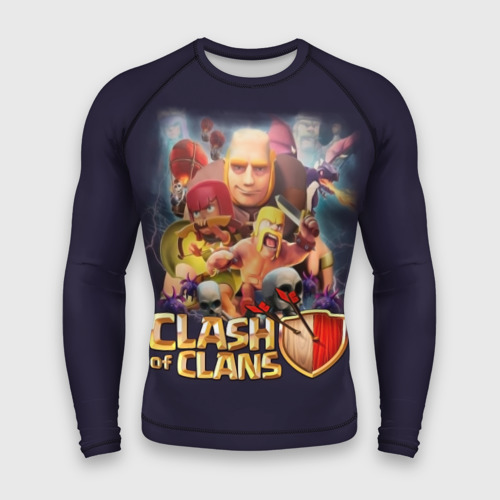 Мужской рашгард 3D с принтом Clash of Clans, вид спереди #2