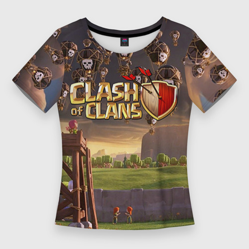 Женская футболка 3D Slim Clash of Clans 3, цвет 3D печать